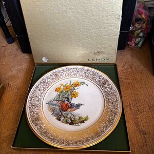 Lenox Annual Limited Edition Edward Boehm bird plate 1977 Robin MIB